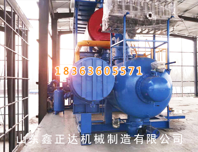 Continuous non-bag mushroom sterilizing line
